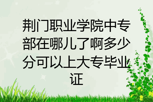 荆门职业学院中专部在哪儿了啊多少分可以上大专毕业证