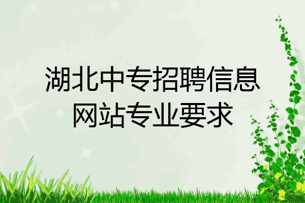 湖北中专招聘信息网站专业要求