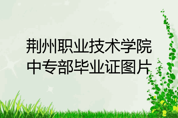荆州职业技术学院中专部毕业证图片