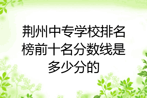 荆州中专学校排名榜前十名分数线是多少分的