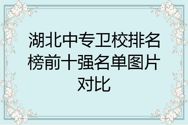 湖北中专卫校排名榜前十强名单图片对比