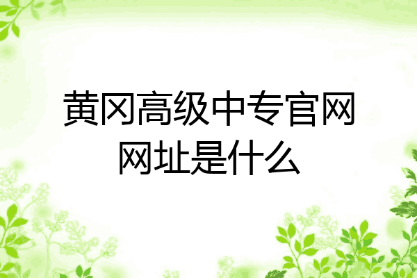 黄冈高级中专官网网址是什么