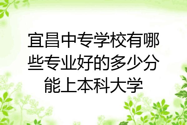宜昌中专学校有哪些专业好的多少分能上本科大学