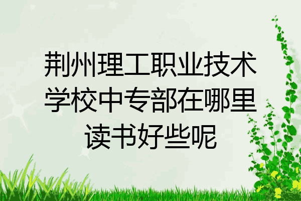 荆州理工职业技术学校中专部在哪里读书好些呢