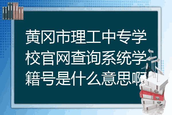 黄冈市理工中专学校官网查询系统学籍号是什么意思啊