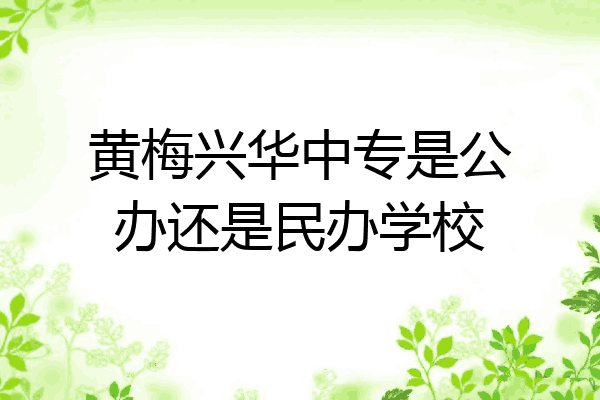 黄梅兴华中专是公办还是民办学校