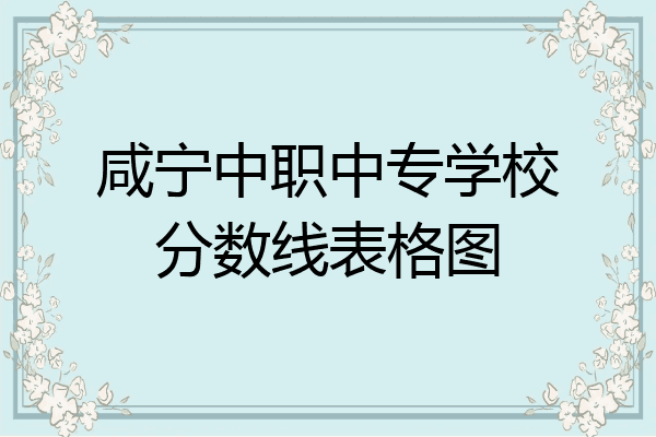 咸宁中职中专学校分数线表格图
