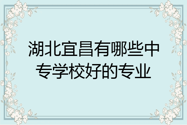 湖北宜昌有哪些中专学校好的专业