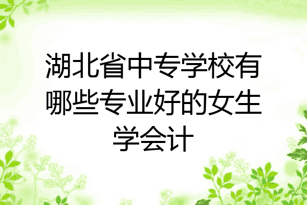 湖北省中专学校有哪些专业好的女生学会计