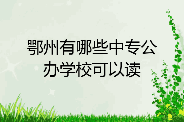 鄂州有哪些中专公办学校可以读