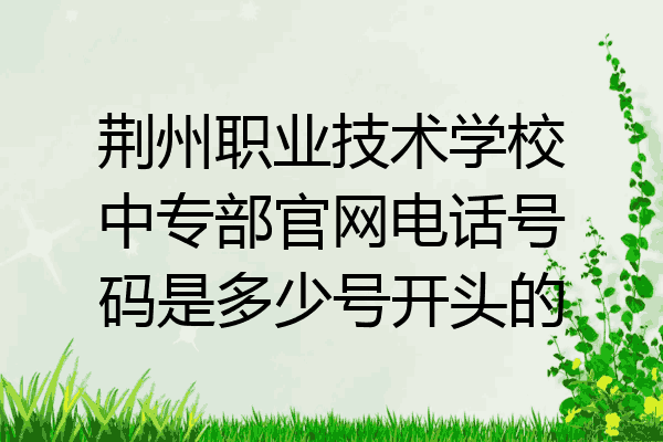 荆州职业技术学校中专部官网电话号码是多少号开头的