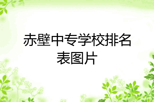 赤壁中专学校排名表图片