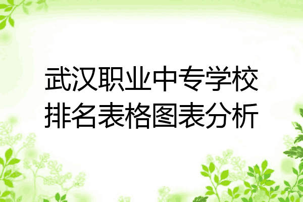武汉职业中专学校排名表格图表分析