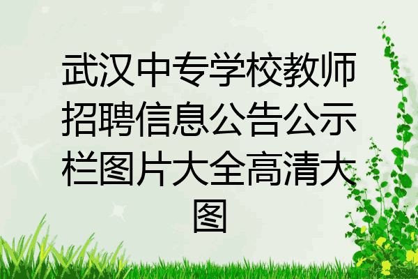 武汉中专学校教师招聘信息公告公示栏图片大全高清大图