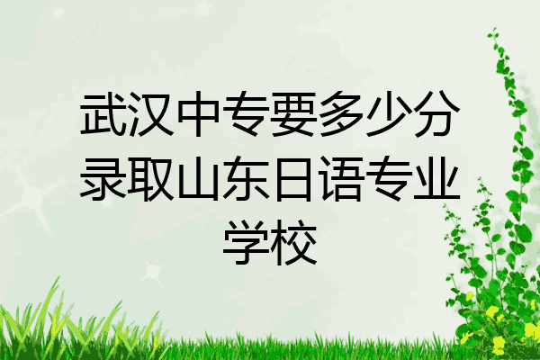 武汉中专要多少分录取山东日语专业学校