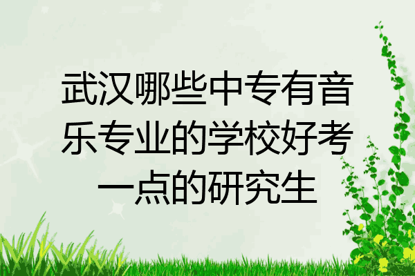 武汉哪些中专有音乐专业的学校好考一点的研究生