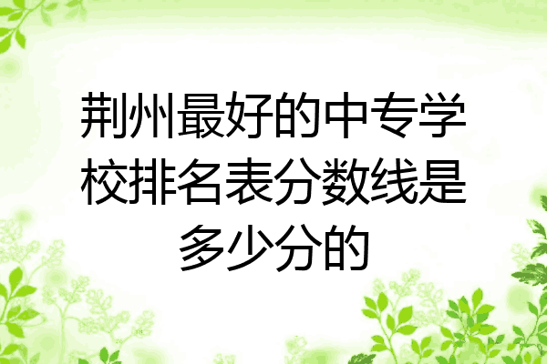 荆州最好的中专学校排名表分数线是多少分的