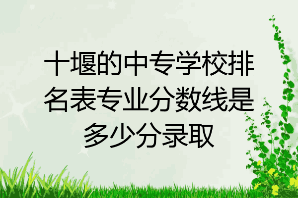 十堰的中专学校排名表专业分数线是多少分录取