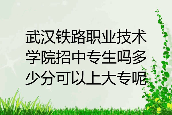 武汉铁路职业技术学院招中专生吗多少分可以上大专呢