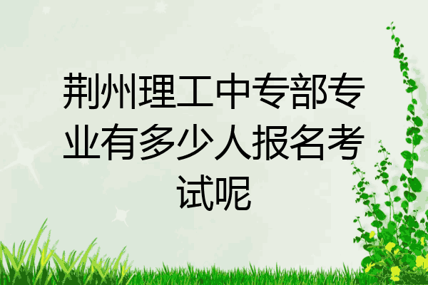 荆州理工中专部专业有多少人报名考试呢