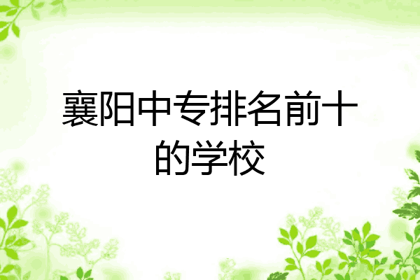 襄阳中专排名前十的学校