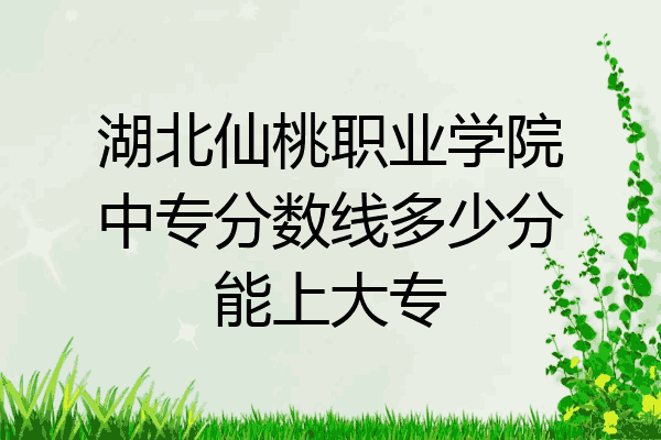 湖北仙桃职业学院中专分数线多少分能上大专