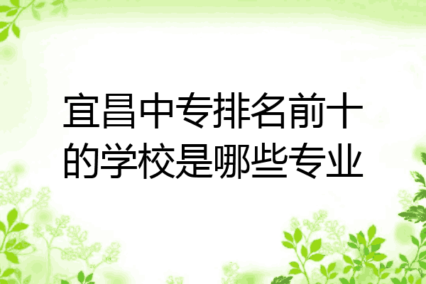 宜昌中专排名前十的学校是哪些专业