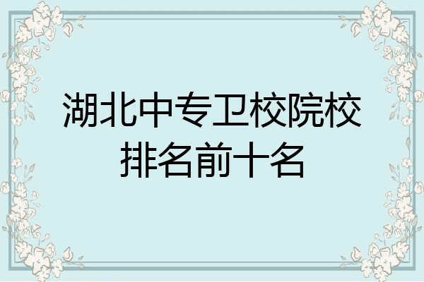 湖北中专卫校院校排名前十名