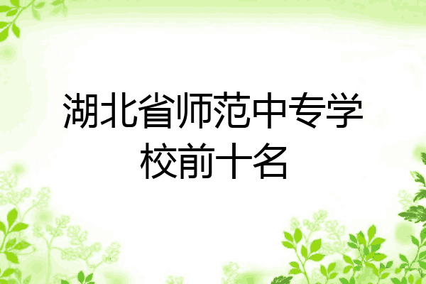 湖北省师范中专学校前十名