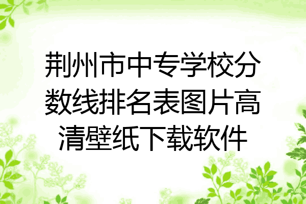 荆州市中专学校分数线排名表图片高清壁纸下载软件