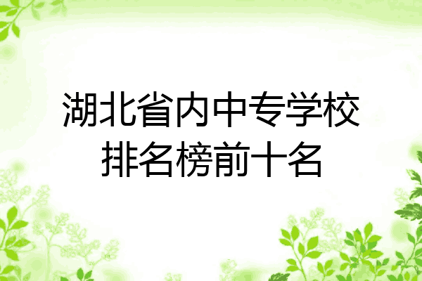 湖北省内中专学校排名榜前十名