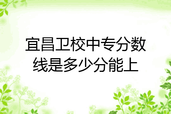 宜昌卫校中专分数线是多少分能上