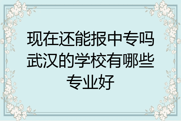 现在还能报中专吗武汉的学校有哪些专业好