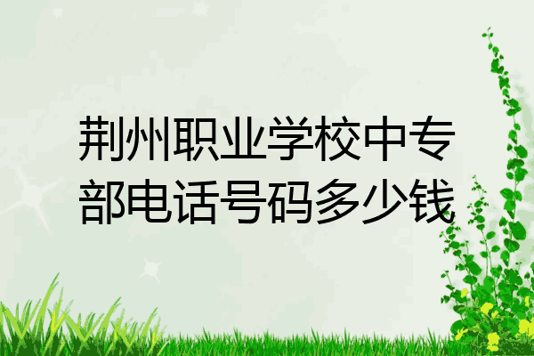 荆州职业学校中专部电话号码多少钱
