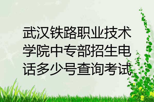 武汉铁路职业技术学院中专部招生电话多少号查询考试