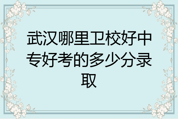 武汉哪里卫校好中专好考的多少分录取