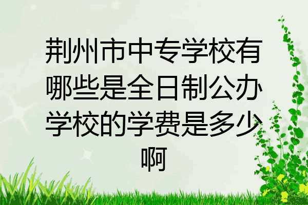 荆州市中专学校有哪些是全日制公办学校的学费是多少啊