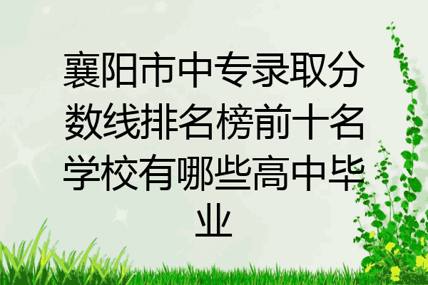 襄阳市中专录取分数线排名榜前十名学校有哪些高中毕业