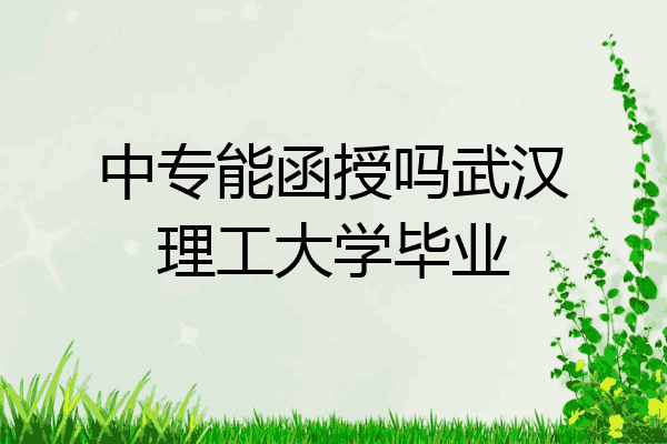 中专能函授吗武汉理工大学毕业