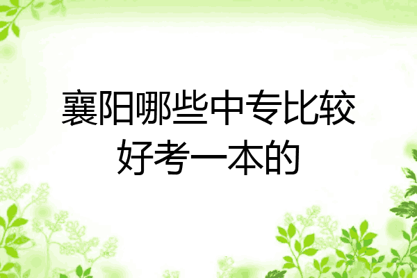 襄阳哪些中专比较好考一本的