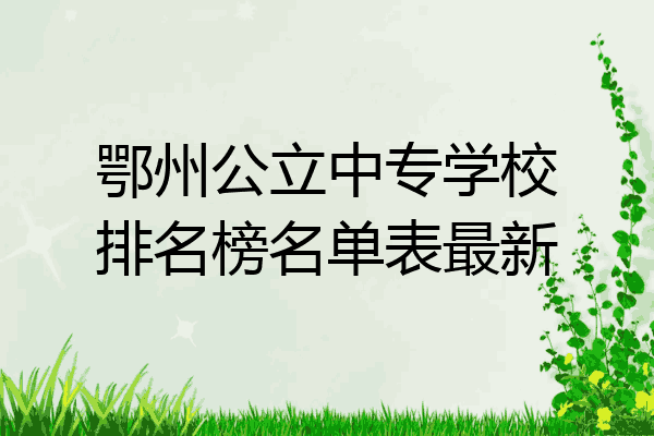 鄂州公立中专学校排名榜名单表最新