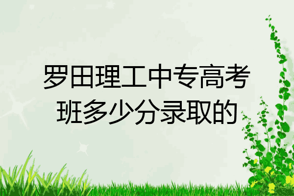 罗田理工中专高考班多少分录取的