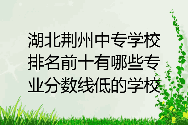 湖北荆州中专学校排名前十有哪些专业分数线低的学校