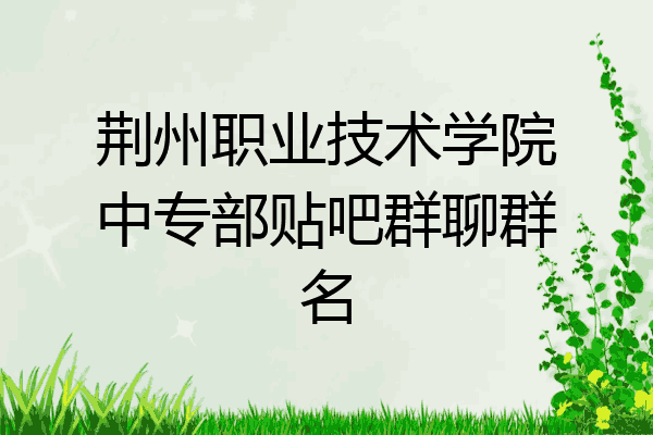 荆州职业技术学院中专部贴吧群聊群名