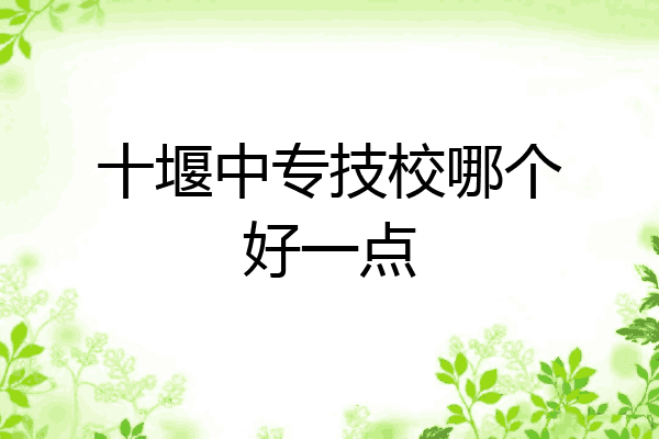 十堰中专技校哪个好一点