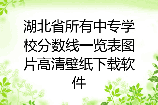 湖北省所有中专学校分数线一览表图片高清壁纸下载软件