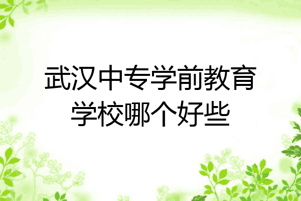 武汉中专学前教育学校哪个好些