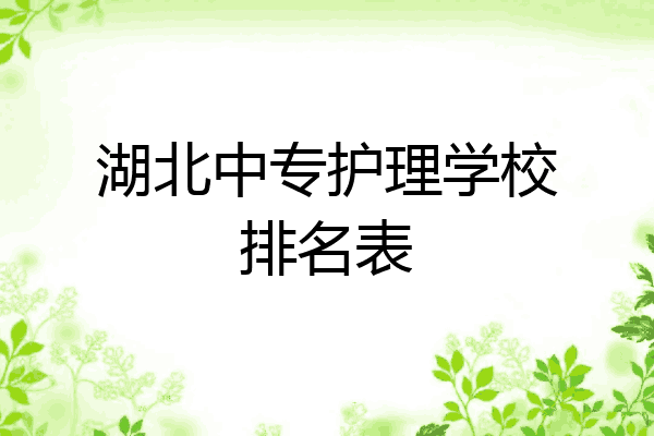 湖北中专护理学校排名表