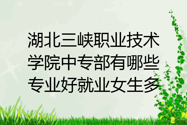 湖北三峡职业技术学院中专部有哪些专业好就业女生多
