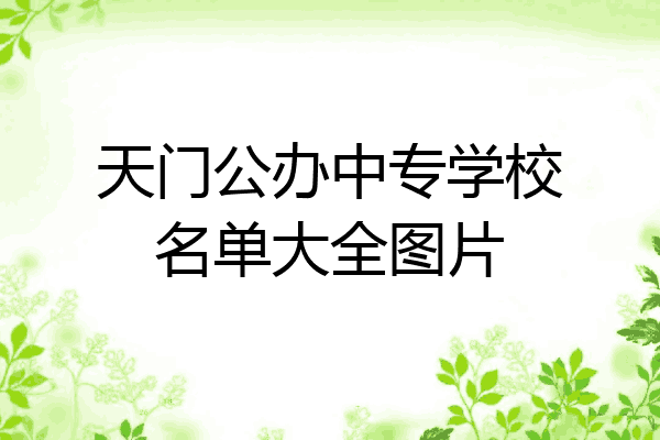天门公办中专学校名单大全图片